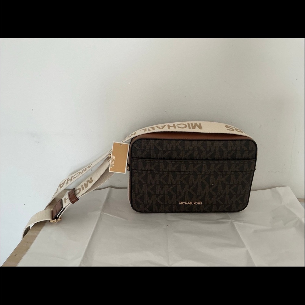 MICHAEL KORS| Brown Luggage MAEVE Monogram Medium Leather Cross Body Bag - Picture 5 of 5